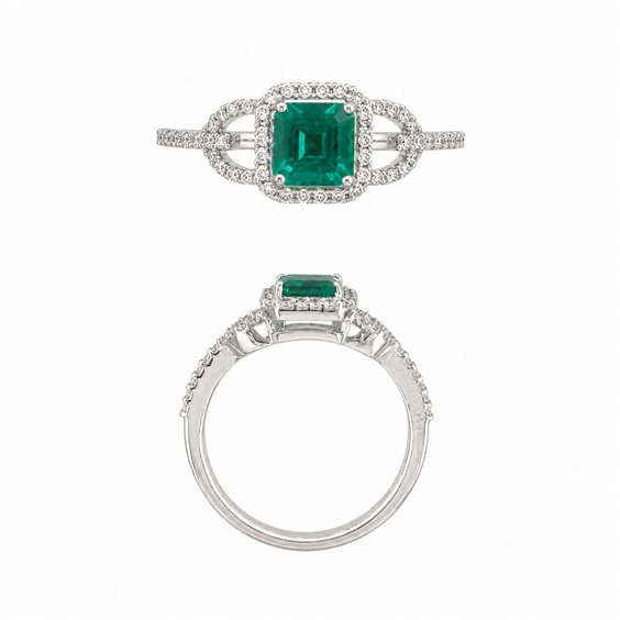Anillo Salvatore Arzani Mujer in Oro Smeraldo 0.67 Ct 1E957 - 1E957